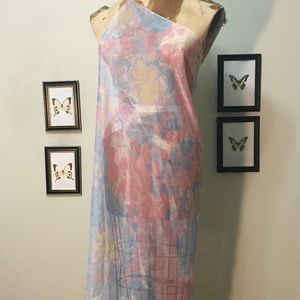 Water Marble chiffon Pink Scarf